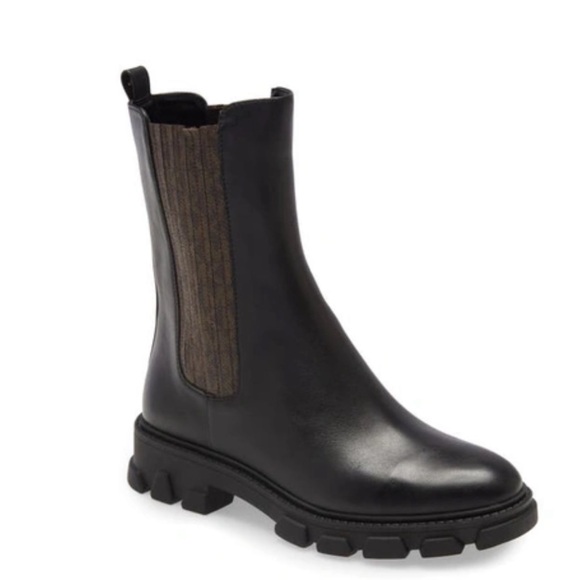 MICHAEL Michael Kors Shoes - MICHAEL MICHAEL KORS Womens Black Back Pull-Tab Ridley Leather Chelsea size 9